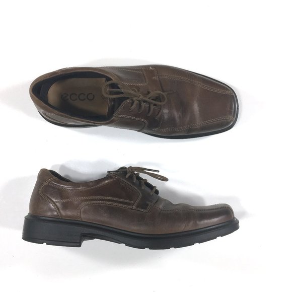 ECCO Helsinki Lace Up Oxfords EUR 45 US Men\'s Size 11 Brown Bicycle Toe